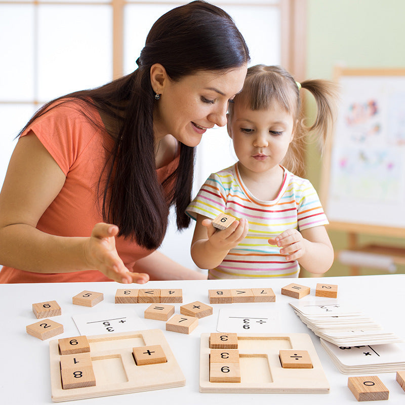 Children's Math Puzzle Learning Board | Includes Four Different Equation Symbols