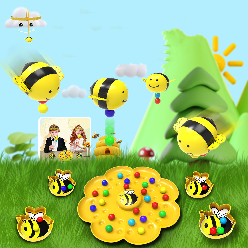 Magnetic Bobbing Bee 🐝  Headband Game | No-Hands Family Party Game & Motor Skills Toy