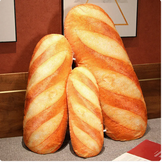 🥖 Ultra-Realistic French Baguette Bread Plush Pillow