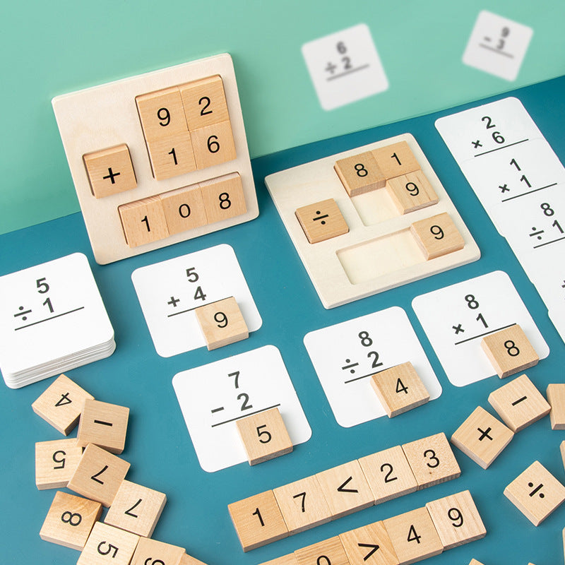 Children's Math Puzzle Learning Board | Includes Four Different Equation Symbols