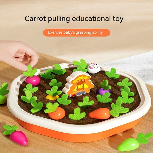 🥕 Wooden Farmer's Harvest Memory & Color Sorting Board Game