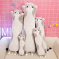 Long Cat Plush Pillow - Cartoon Cat Cuddle Toy