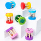 🔔 Wooden Animal Cylinder Hand Bell Rattle Toys