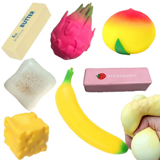 🍓 Ultra-Satisfying Food-Themed Squishy Toys