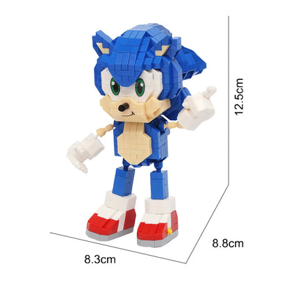 Sonic the Hedgehog Building Block Sets | 3D Micro Figure Model Kits for Sonic, Tails & Knuckles