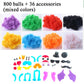 DIY Magic Thorn Ball Building Set | Colorful Squishy Puff Ball Creative Toy Kit for Kids