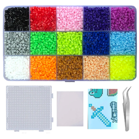 🎨 Complete DIY Fuse Bead Craft Kit (5mm & 2.6mm Options)