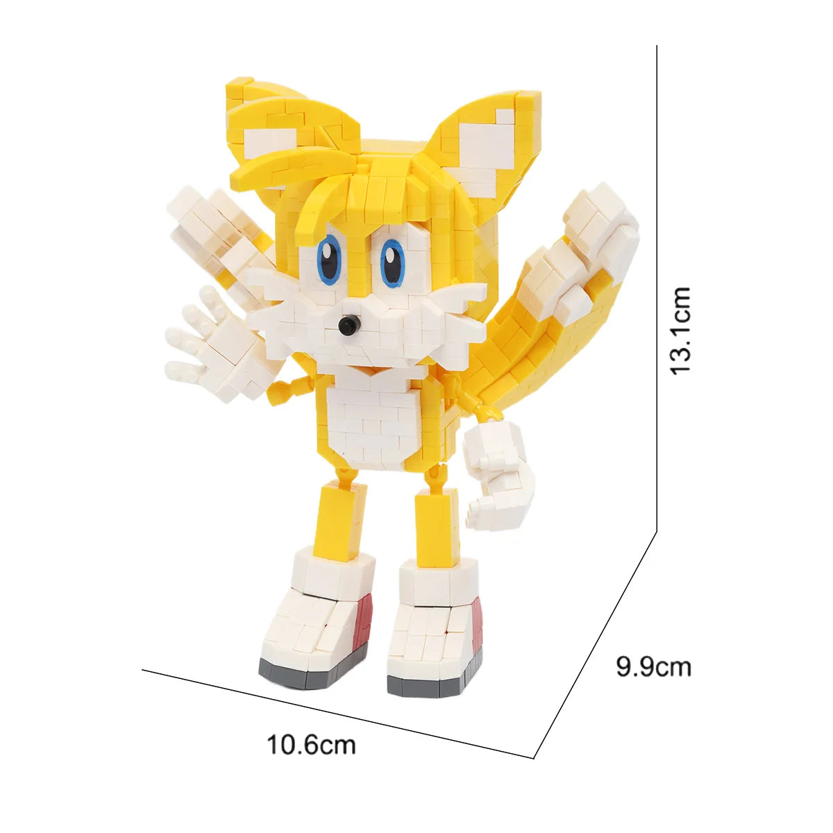 Sonic the Hedgehog Building Block Sets | 3D Micro Figure Model Kits for Sonic, Tails & Knuckles
