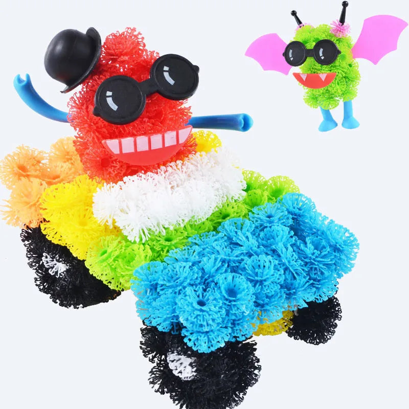 DIY Magic Thorn Ball Building Set | Colorful Squishy Puff Ball Creative Toy Kit for Kids