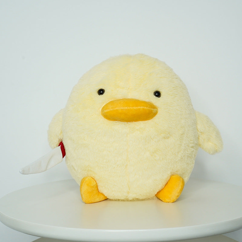 Plush Duck With Knife | Funny Gag Gift