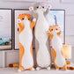 Long Cat Plush Pillow - Cartoon Cat Cuddle Toy